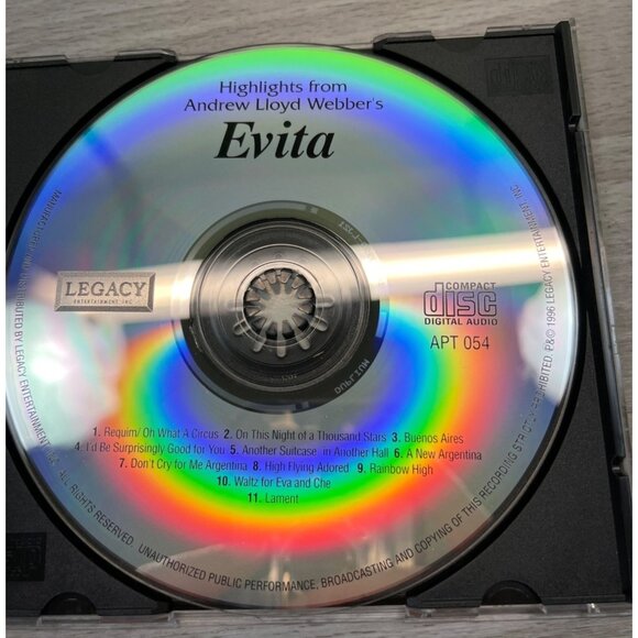 Highlights From Evita CD Andrew Lloyd Webbers Sharon O'Sullivan 11 Tracks - Picture 3 of 6
